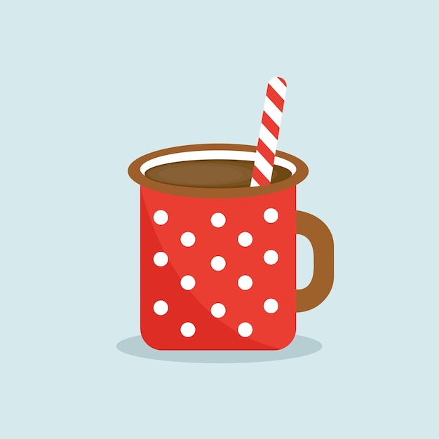 cacao navideño. Gráficos vectoriales en estilo plano