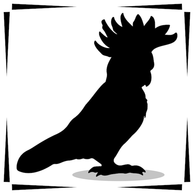 cacatúa silueta ilustraciones cacatúa silueta icono