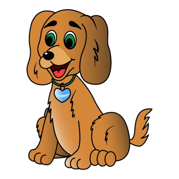 Cachorro alegre de dibujos animados