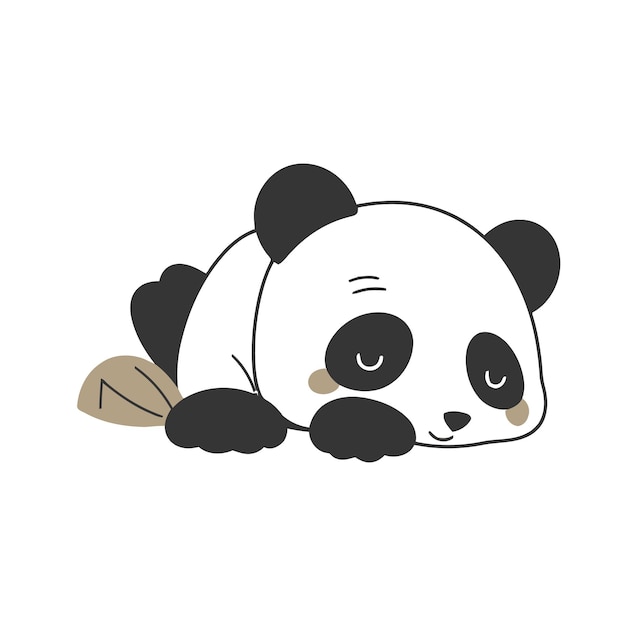 El cachorro de panda durmiente