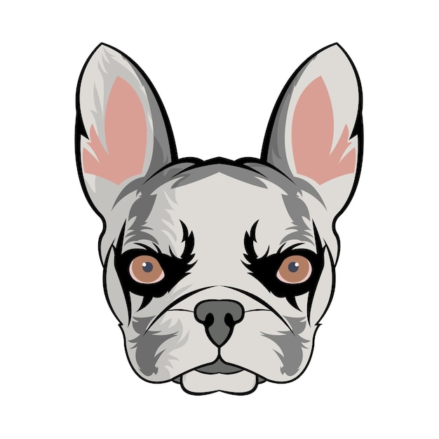 Vector un cachorro zombi aislado en una ilustración vectorial de fondo blanco