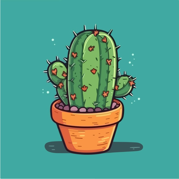 Un cactus con corazones en él.