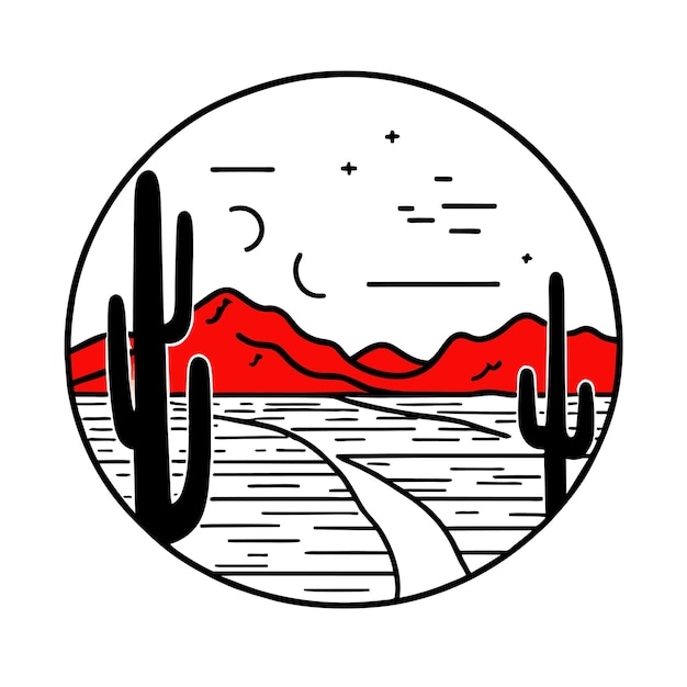 Vector cactus del desierto dibujado a mano plano elegante mascota personaje de dibujos animados dibujo pegatina icono concepto aislado