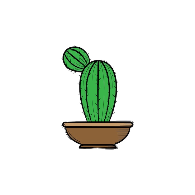 Cactus dibujado a mano ilustración dibujo diseño vectorial