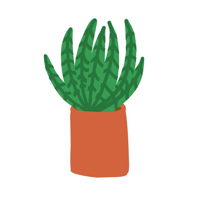 Cactus en estilo plano de dibujos animados