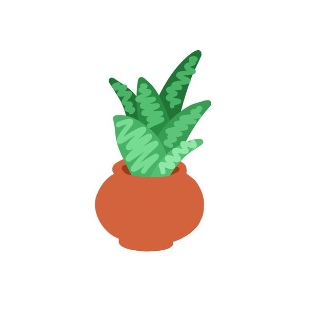 Cactus en estilo plano de dibujos animados