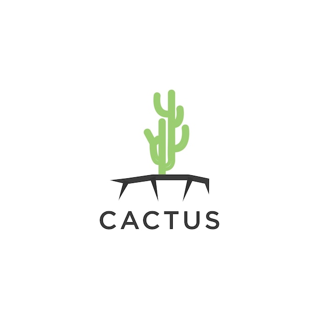 Cactus hipster vintage logo icono diseño vector