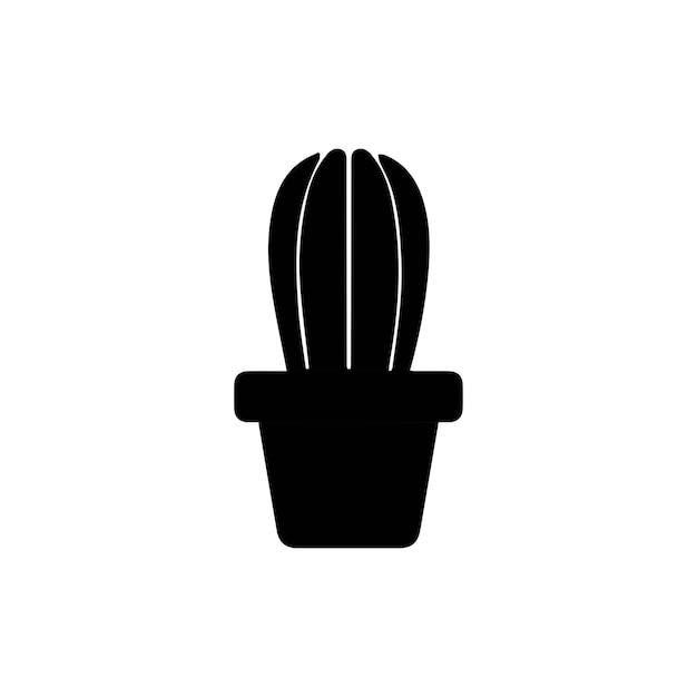 Cactus icono vector logo símbolo desierto flor botánica planta jardín verano tropical ilustración