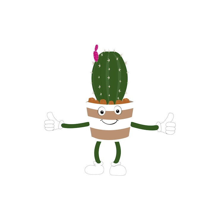 Vector cactus icono vector logo símbolo desierto flor botánica planta jardín verano tropical ilustración