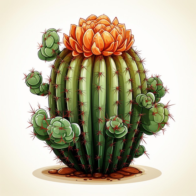 Vector cactus ilustración vector naturaleza colección suculento desierto dibujo conjunto cactus planta des