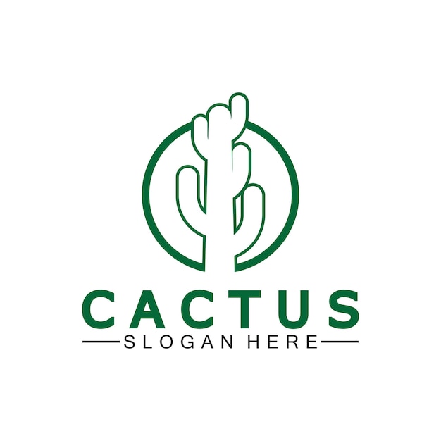 Cactus Logo Plantilla Diseño Vector Diseño Concepto Símbolo Creativo Icono