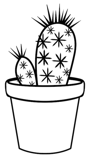 Cactus en maceta Dibujo de cactus Cactus Dibujo de cactus