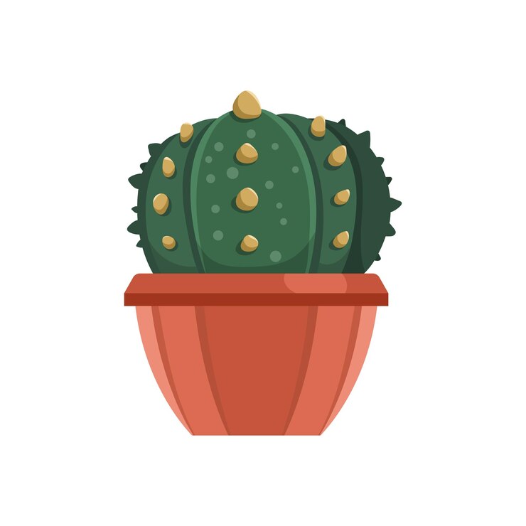 Vector cactus en maceta