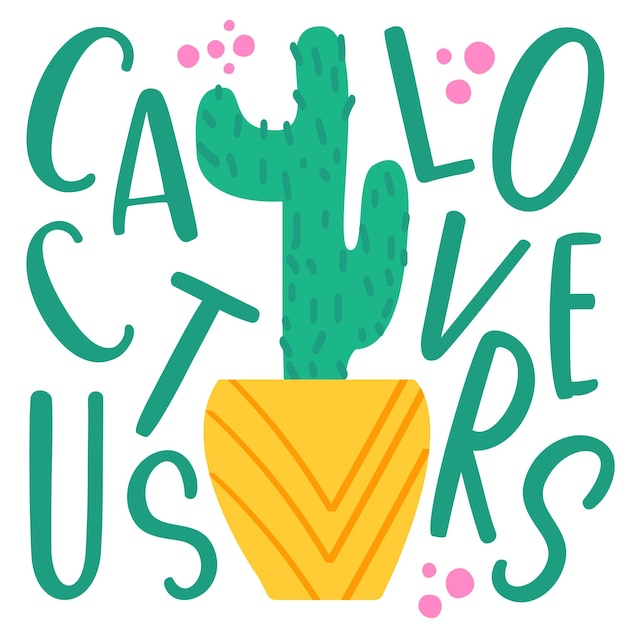 Vector un cactus verde para los amantes de los cactus