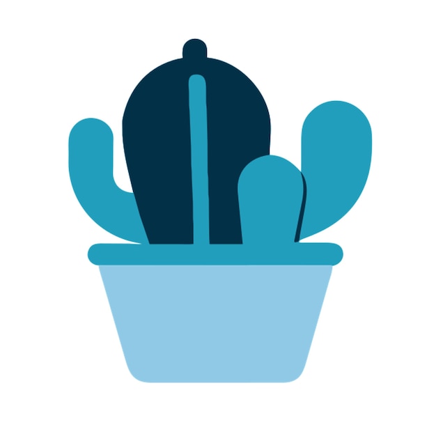 cactusvgclipart vector cactus en forma de icono coloreado con formas de color