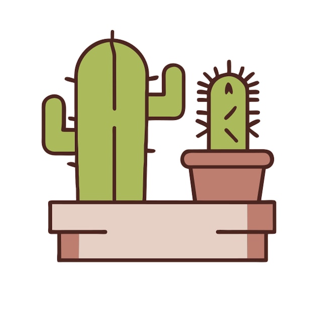 cactusvgclipart vectorpictograma icono contorno de colores