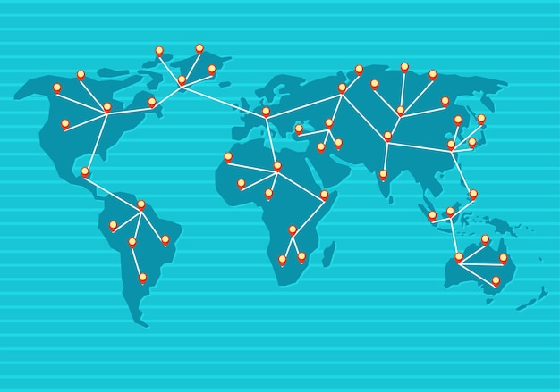 Cada parte del mundo está conectada a una sola red