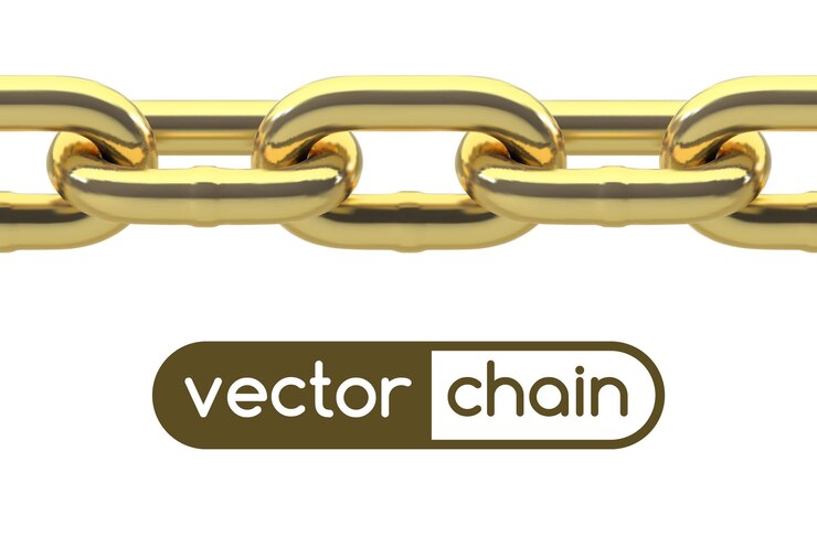 Vector cadena de eslabones ovales sin costura