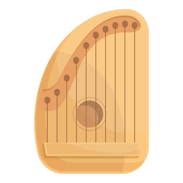 Vector cadena gusli icono dibujos animados vector kantele música arpa folclórica