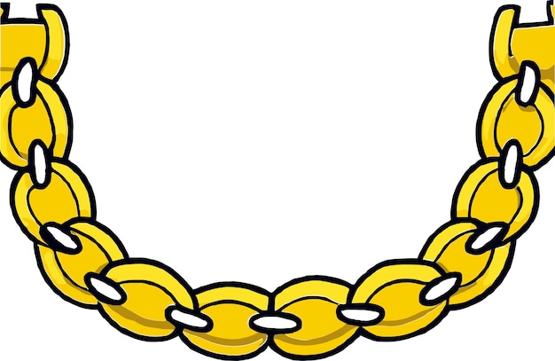 Cadena de oro de elegancia atemporal de pie solo sin fondo