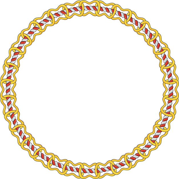 Cadena redonda marco círculo cadenas borde boho pulsera