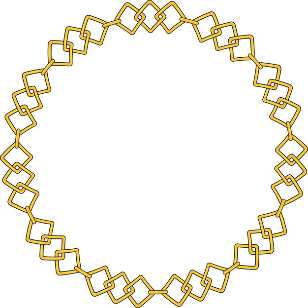Cadena redonda marco círculo cadenas borde boho pulsera