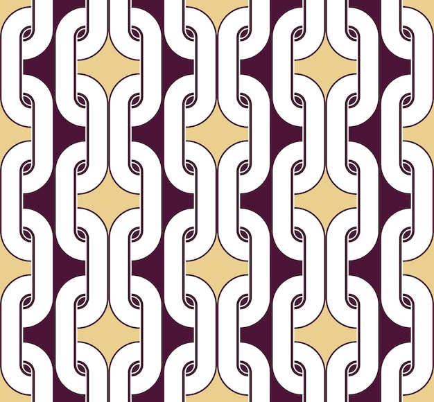 Cadenas abstractas Patrón de vectores geométricos complejos Colores de moda Moda Estilo Art Deco Diseño elegante