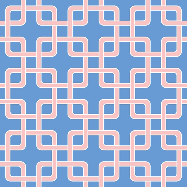 Cadenas cuadradas abstractas Azulejo estilo Art Deco Geométrico Patrón sin fisuras Colores de moda de moda