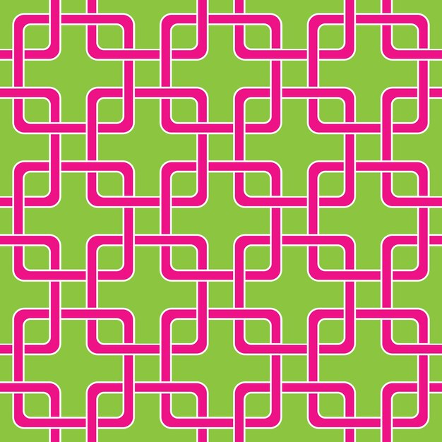Cadenas cuadradas abstractas Azulejo estilo Art Deco Geométrico Patrón sin fisuras Colores de moda de moda