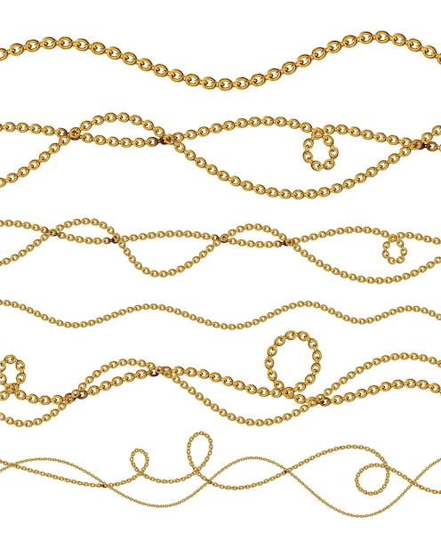 Cadenas de oro y bronce