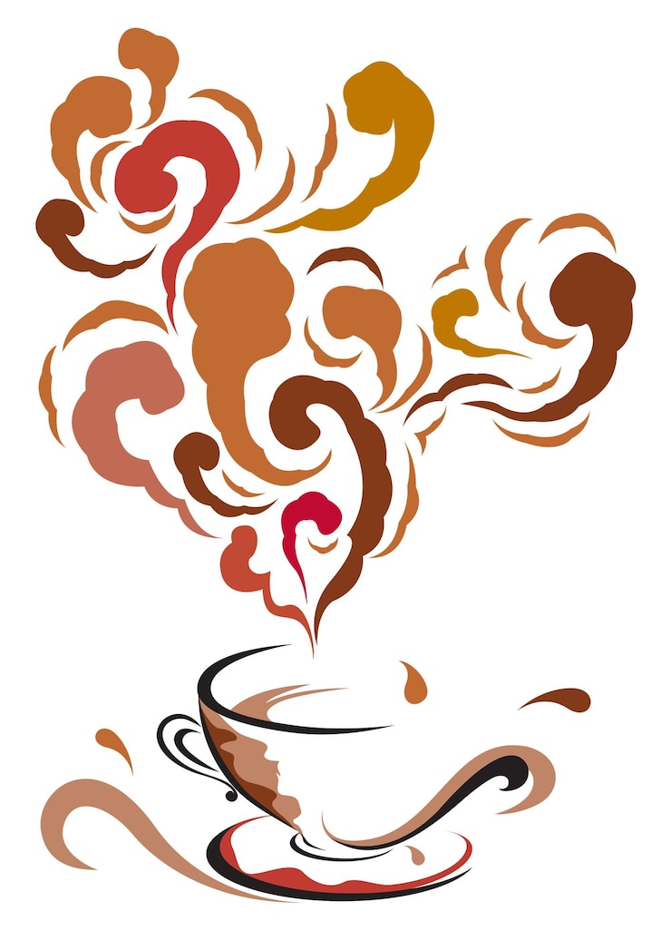 Vector café aislado sobre fondo blanco.