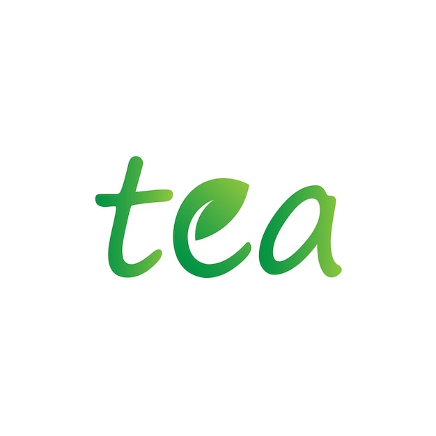 Café de bebida de diseño de logotipo de té verde