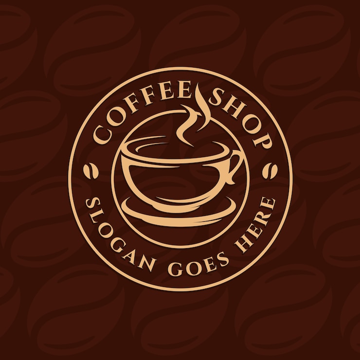 Vector café, cafetería logotipo plantilla