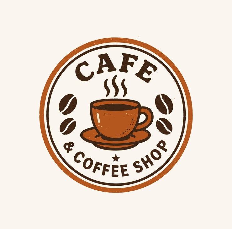 Cafe Coffee Shop Logo Vintage Coffee Cup Design for Branding