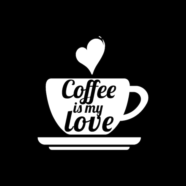 El café es mi diseño vectorial de amor