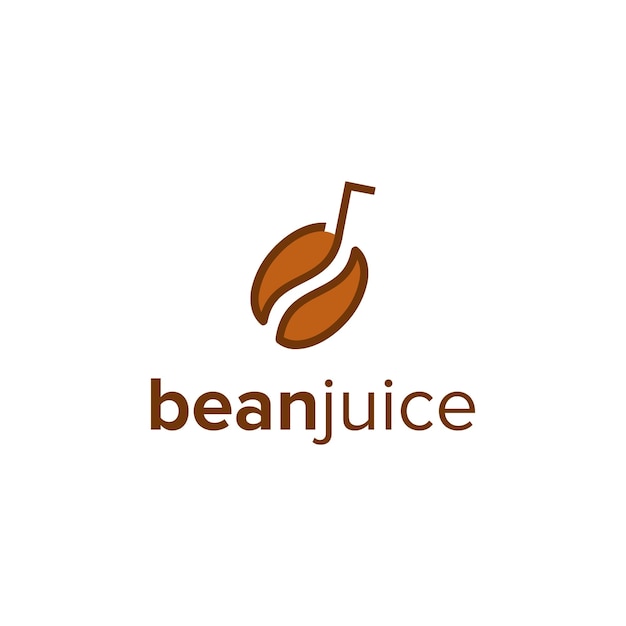 Café en grano creativo y jugo diseño de logotipo moderno simple