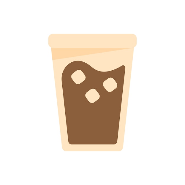 Café helado sacar ilustración vectorial plana