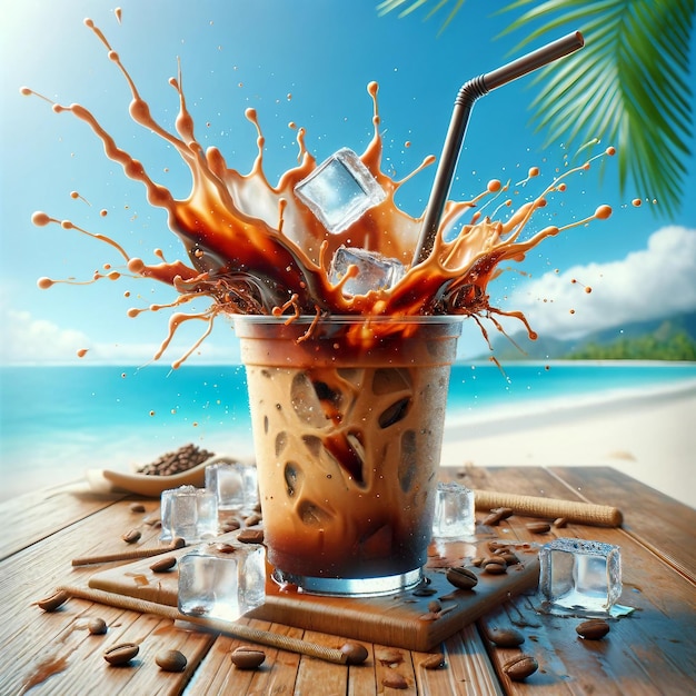 El café helado tropical Splash