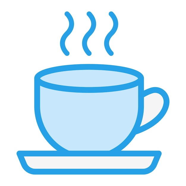 Café de la mañana Ilustración de diseño de íconos vectoriales