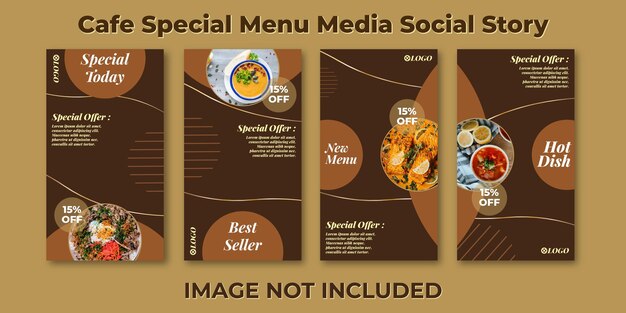 Café Menú especial Historia de redes sociales