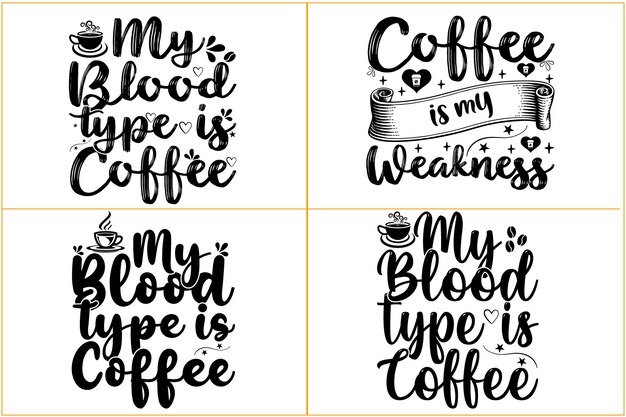 café motivación citas tipografía o paquete SVG de café