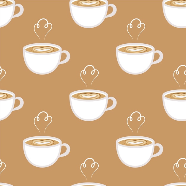 Café con patrón de amor