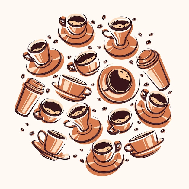 café, plano de fondo, vector
