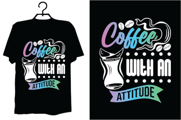 Vector café svg diseño de camiseta de café banner de camisa inversión de café etiqueta aislada con letras