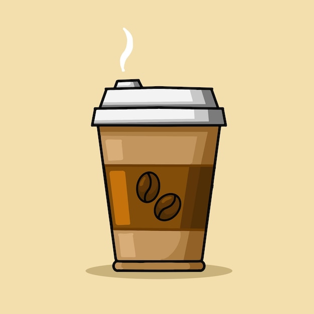 café en una taza Ilustración vectorial AD481