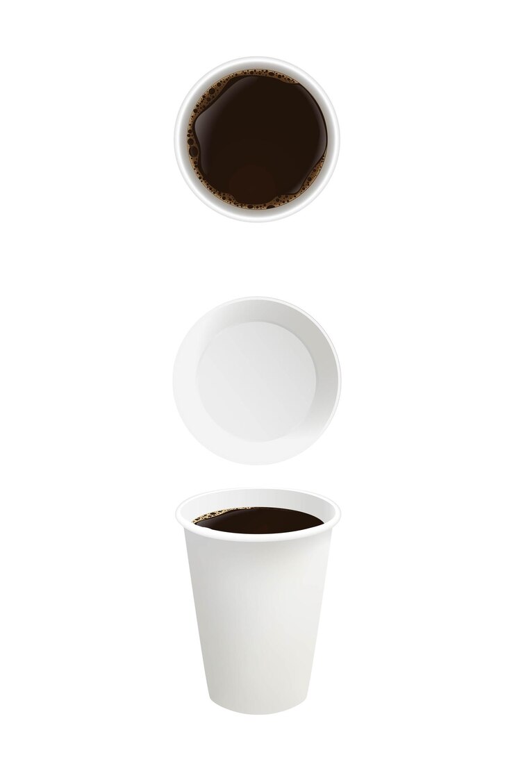 Vector café en taza de papel