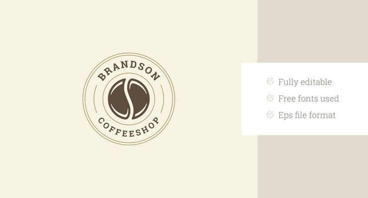 Vector café tradicional capuchino caliente círculo de frijoles natural plantilla de diseño de logotipo vector plano
