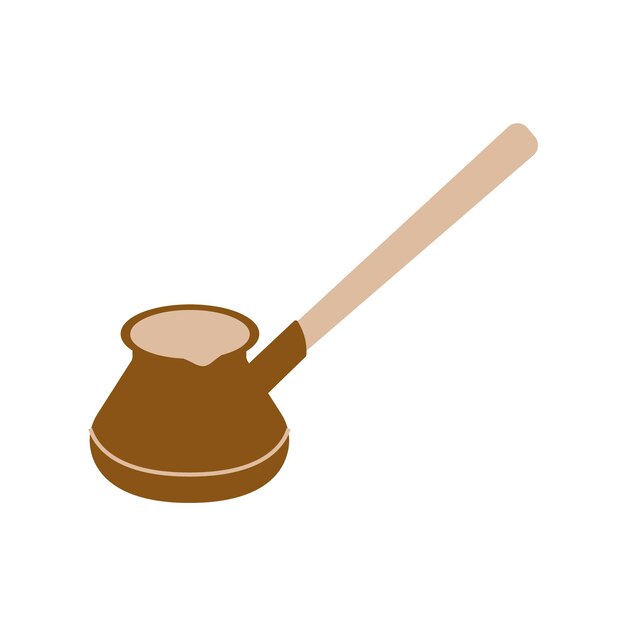 Cafetera de café de época Artículo para amantes del café Clipart plano simple
