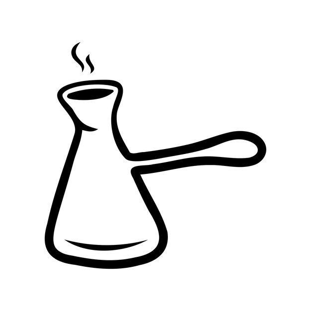 Cafetera dibujada a mano
