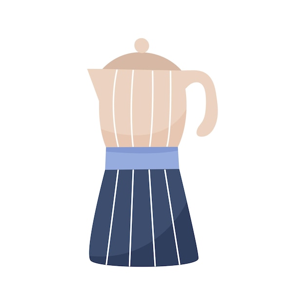 Cafetera para uso doméstico gráfico vectorial aislado